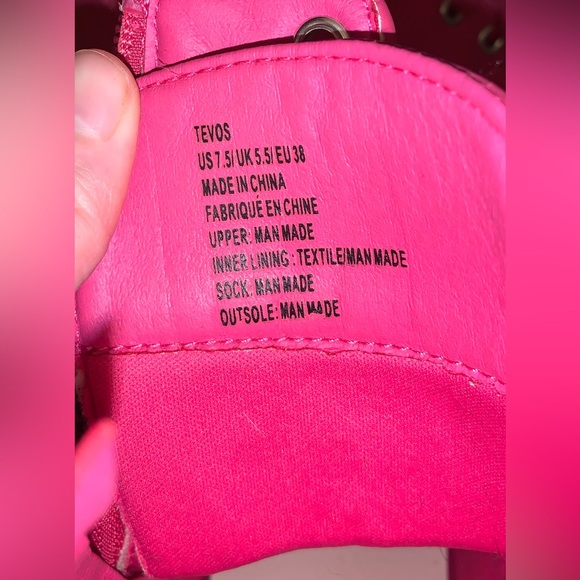 Hot Pink (Size US 7.5) Unisex Combat Boots - Picture 5 of 7